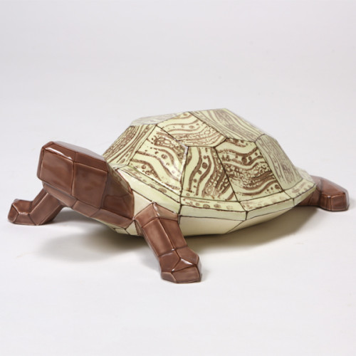 Ceramic Bisque Faceted Turtle