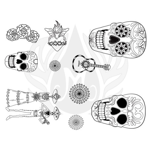 Day of the Dead Designer Silk Screen