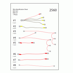 Wire Harness Set - 1 Phase - KM1227/1027 Wire Harness Set - 1 Phase - KM1227/1027