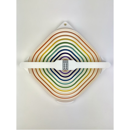 Rainbow Rounded Square Pottery Cutter Tool Set