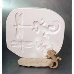 Dragonfly & Lizard Sprig for Clay Building Dragonfly & Lizard Sprig for Clay Building